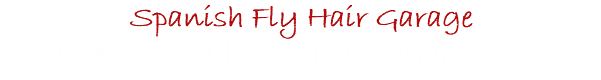 Spanish Fly Hair Garage 916.444.1359 | 1723 J St. Sacramento, CA
